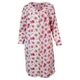 thumbnail image 1 of Emme Jordan Women's 3/4 Sleeve Fleece Snap-Front Duster - Pink Roses - Medium, 1 of 1