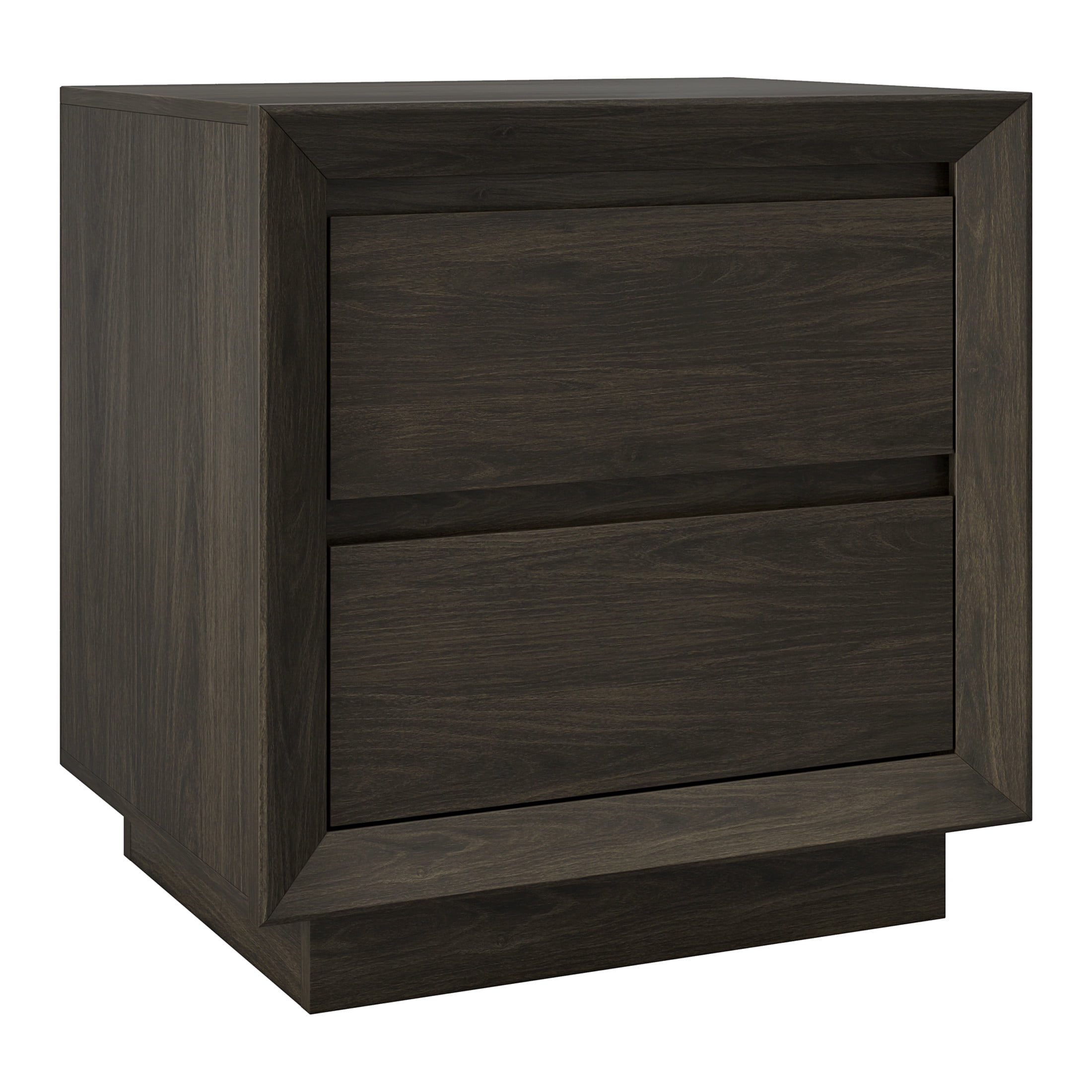Evelyn&Zoe Modern/Contemporary 24" Wide Alder Brown Nightstand