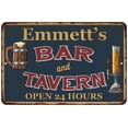 thumbnail image 1 of Emmett's Green Bar & Tavern Rustic Sign 8 x 12 Matte Finish Metal 108120047627, 1 of 1