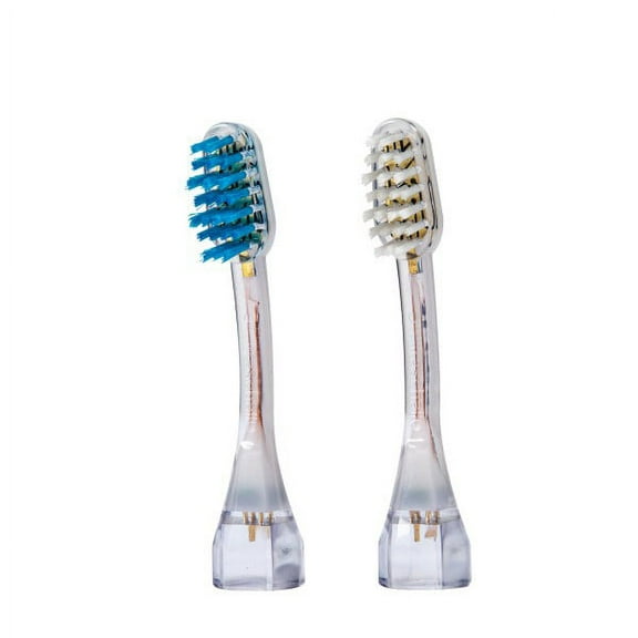 Emmi-dent Platinum 4-PIN Bristle-Head Attachments - Electric Toothbrush Replacement Heads. Cleans with Ultrasound Waves. (WAVE, Interdental Cleaning, 2 Pack)