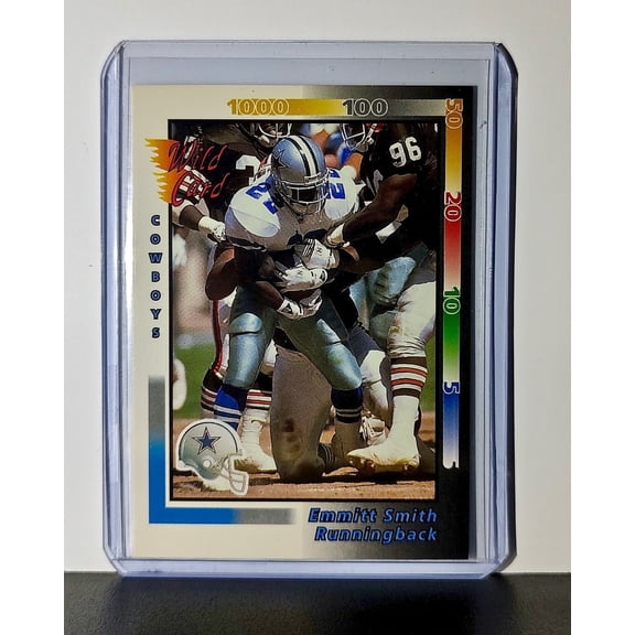 Emmitt Smith 1992 Wild Card NFL #161 Card Dallas Cowboys