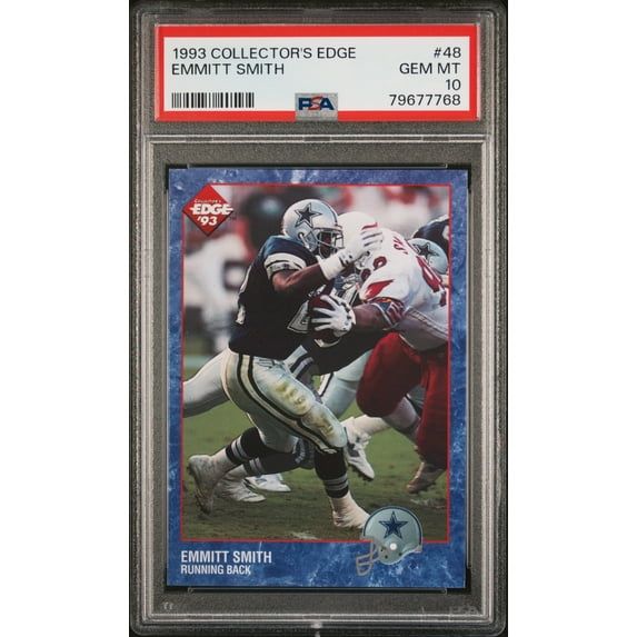 Emmitt Smith 1993 Collectors Edge Football Card #48 Graded PSA 10
