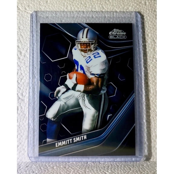Emmitt Smith 2023 Topps Chrome Black NFL #115 Football Card Dallas Cowboys