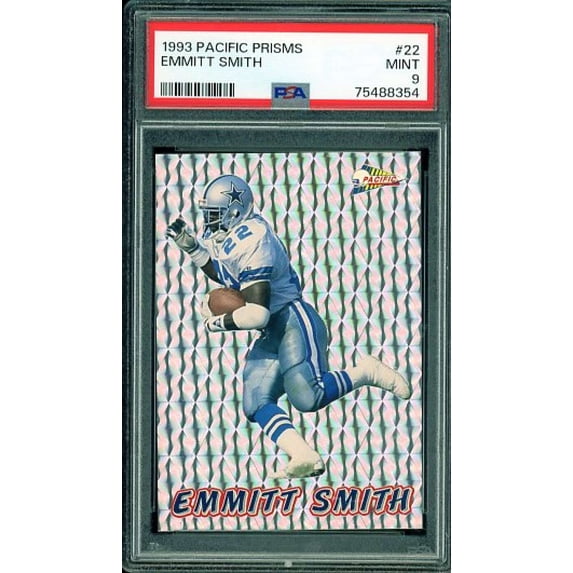 Emmitt Smith Card 1993 Pacific Prisms #22 PSA 9