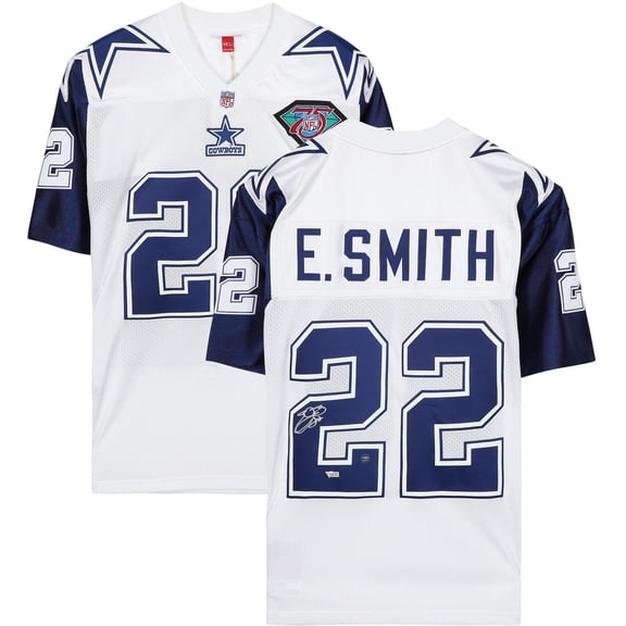 Emmitt Smith Dallas Cowboys Autographed White Mitchell & Ness Authentic 1994 Throwback Authentic Jersey - Fanatics Authentic Certified