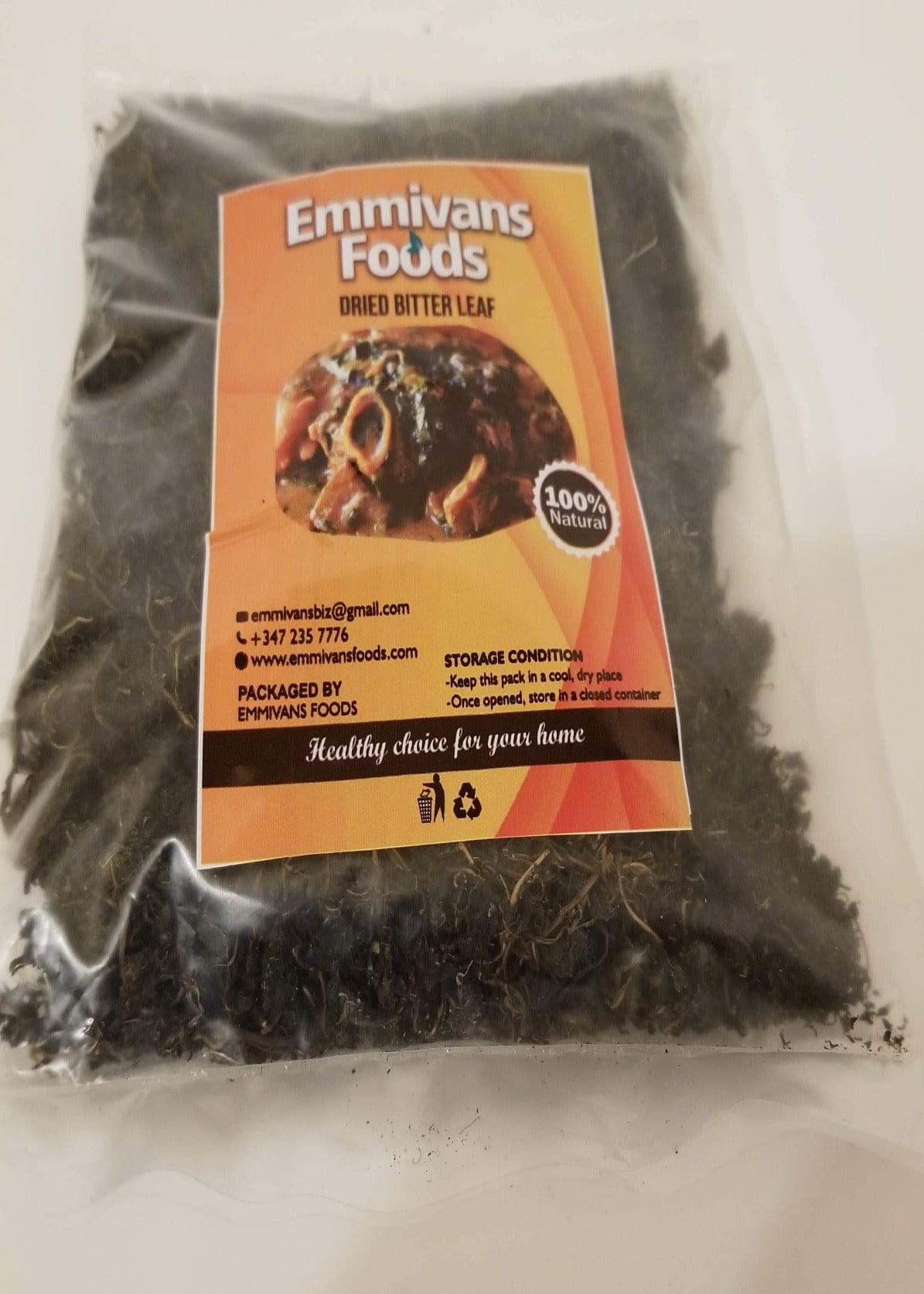 Emmivansfoods Organic Dry Bitter Leaves Single Herbs & Spices, 4oz
