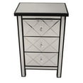 thumbnail image 1 of Emmy 3-Drawer Mirrored Accent Cabinet - Black, 1 of 1