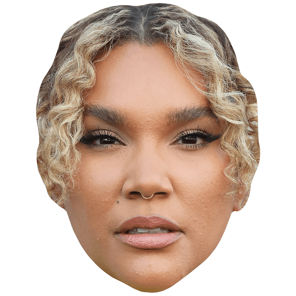 Emmy Raver-Lampman (Nose Ring) Celebrity Mask, Flat Card Face, Fancy ...
