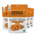 Emmy's Organics Coconut Cookies Gluten Free Vegan Peanut Butter 6 oz