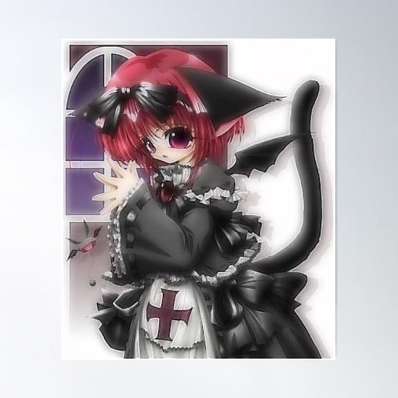 Emo Cat Girl Poster Wall Art Modern Wall Decor For Living Room Bedroom Art Home Decor Office Wall Art