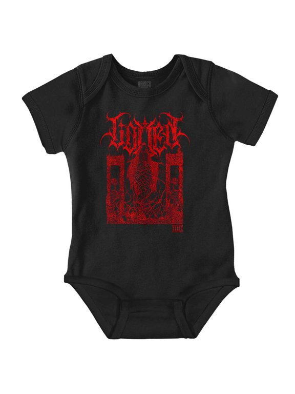 Emo Dark Gothic Skeleton Lovers Gender Neutral Printed Baby Bodysuit Brisco Brands 12M