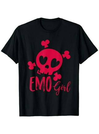  I Love Hot EMO GIRLS Shirt Funny I Red Heart Hot EMO