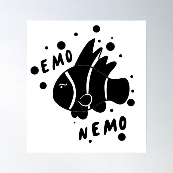 Emo Nemo Poster Wall Art, Modern Wall Decor, 30x30 UNFRAMED