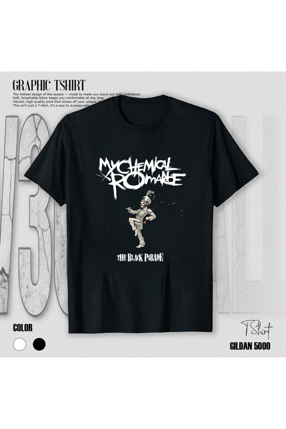 Emo Rock Black Parade Music Band Gothic Revival Aesthetic Unisex T-Shirt V17348, up to size 5XL