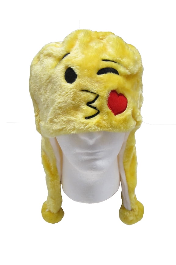 Emoji 100% Polyester Unisex Peruvian Cap - Kissy Face