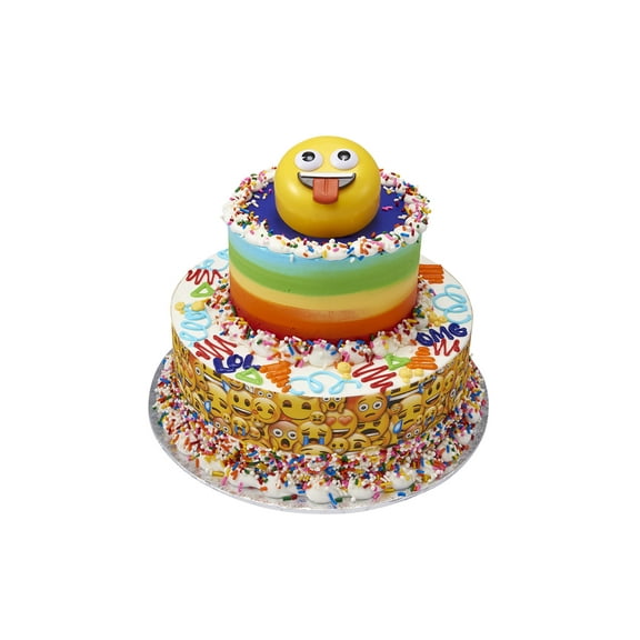 Emoji 2 Tier Cake