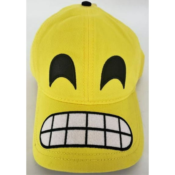 Emoji Adjustable Adult Baseball Cap Hat Snapback Curved Bill Yellow