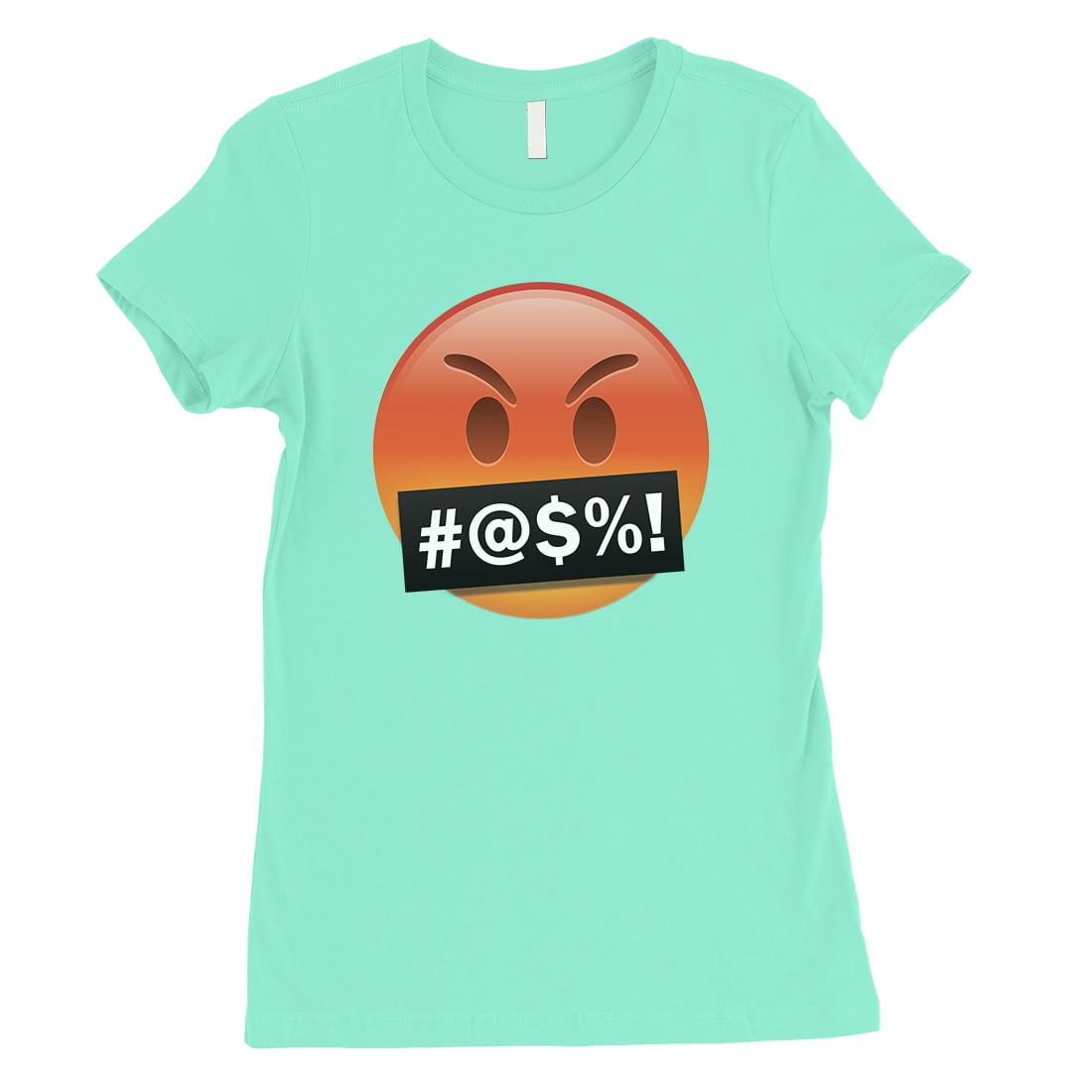 EmojiAngry Womens Mint Classic Mood Hilarious Halloween TShirt