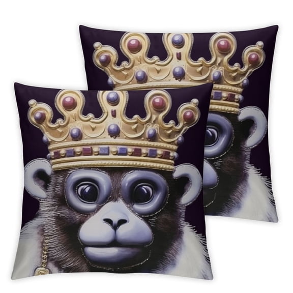 Emoji Art Throw Pillow Cushion Cover, Medieval Concept Simple Panda Face Drawing Print Modern Composition, Decorative Square Accent Pillow Case,  Pale Fuchsia Eggplant