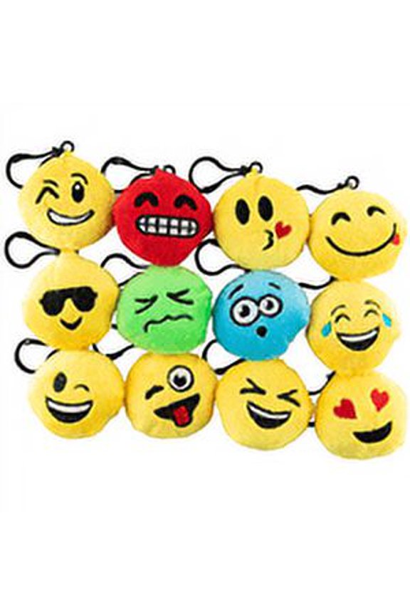 Emoji Clip On Keychain - 24 per pack