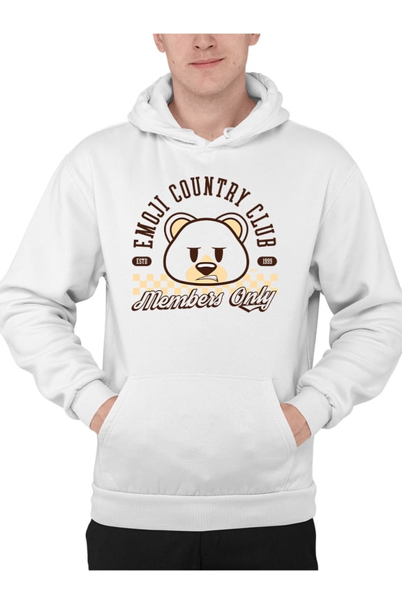 Emoji Country Club - Bear Emoji Members Graphic Men's Hoodie