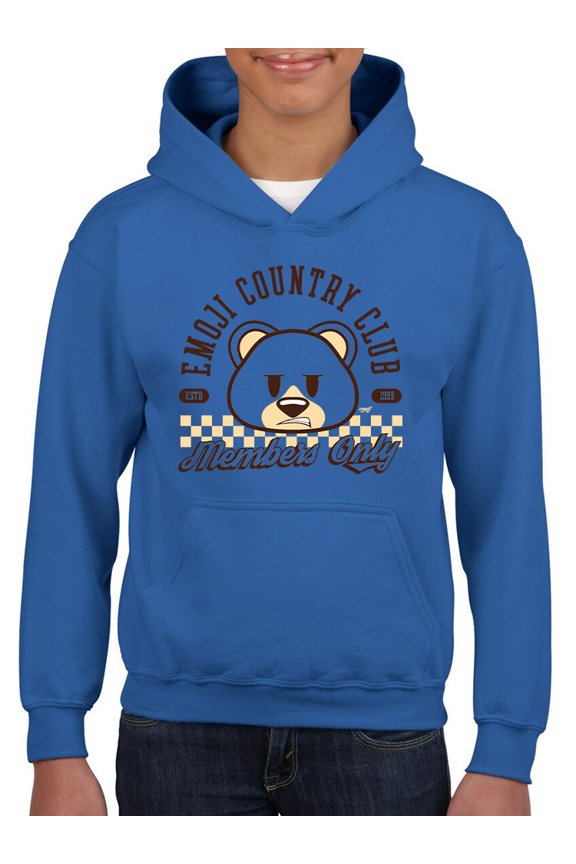 Emoji Country Club - Bear Emoji Members Graphic Youth's Hoodie