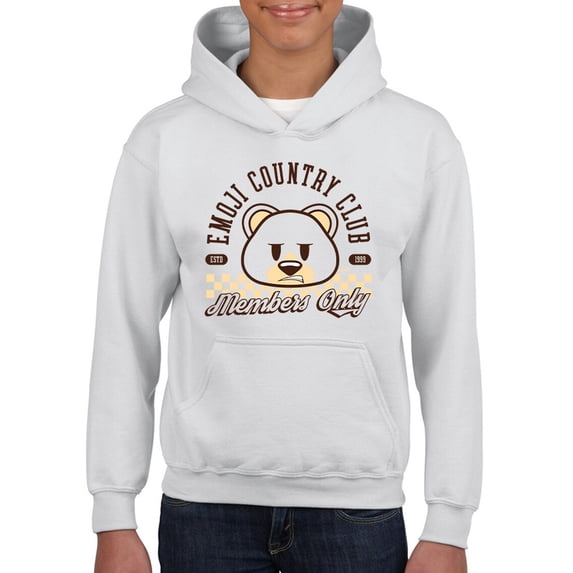 Emoji Country Club - Bear Emoji Members Graphic Youth's Hoodie