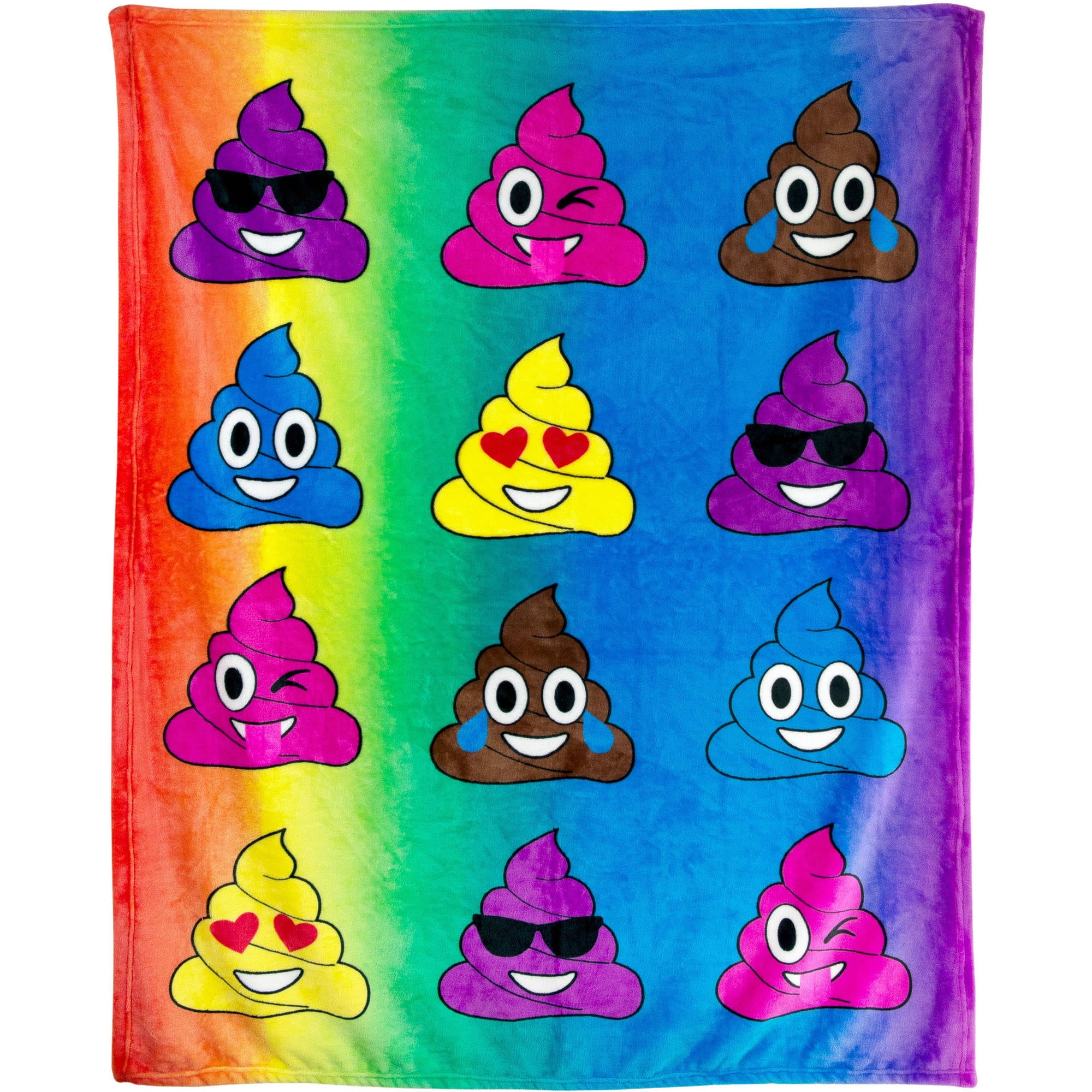 Emoji Expressions Poop Emoji Throw Blanket, 1 Each