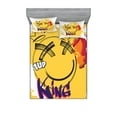thumbnail image 1 of Emoji Fitted Sheet & Pillow Sham Set, Brushstroke Look Graffiti Drawn Face and Ornaments Grunge Street Art Print, Decorative Printed 3 Piece Bedding Decor, King, Mustard and White, by Ambesonne, 1 of 2