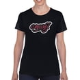 thumbnail image 1 of Emoji Graffiti Plaid - Red Urban Street Art Design Women's T-shirt, 1 of 4