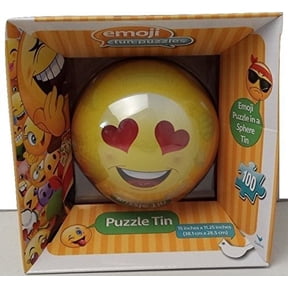 Emoji Heart Face Puzzle In Tin Sphere