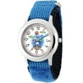 thumbnail image 1 of Emoji Kids' Captain America Stainless Steel Time Teacher Watch, Blue Hook and Loop Nylon Strap with Black Backing, 1 of 6