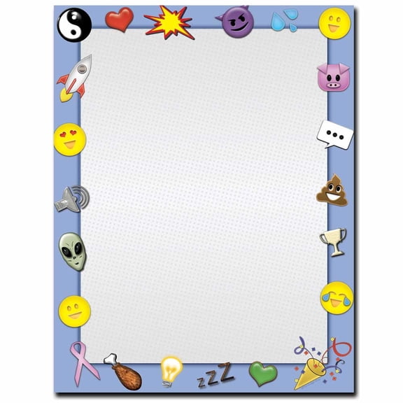 Emoji Letterhead Laser & Inkjet Printer Paper, 80 Sheets