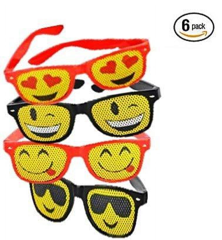 Emoji Mesh Sunglasses 6 Pack
