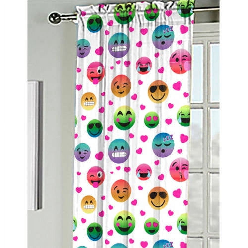 Emoji Pals Kids Bedroom Curtain Panel