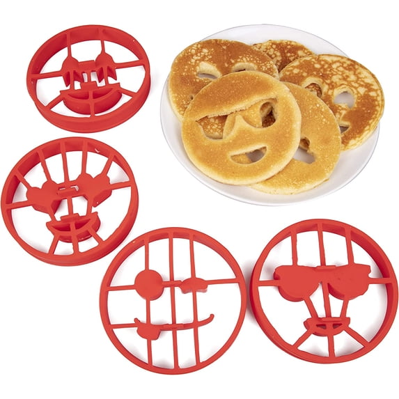 GoodCooking Emoji Pancake & Egg Rings, 4pk Silicone Smileys - Walmart.com