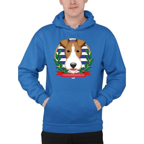 Emoji Polo Club - Classic Dog Emblem Design Men's Hoodie