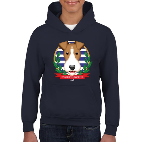Emoji Polo Club - Classic Dog Emblem Design Youth's Hoodie