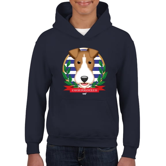 Emoji Polo Club - Classic Dog Emblem Design Youth's Hoodie