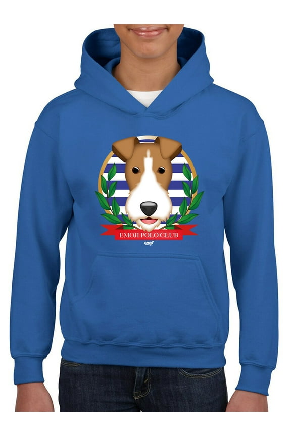 Emoji Polo Club - Classic Dog Emblem Design Youth's Hoodie