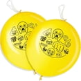 thumbnail image 1 of Emoji Punch Ball Balloons, 16 in, Yellow, 2ct, 1 of 2