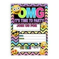 thumbnail image 1 of Emoji Rainbow Invitation Tween Teen Birthday Graduation Party, 1 of 2