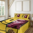 thumbnail image 1 of Ambesonne Emoji Fitted & Top Sheet Set with Shams, Pop Dreamy Antique Sculpture, Mustard Black Pale Pink, 1 of 5