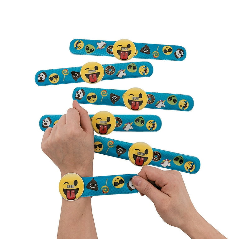 Emoji Slap Bracelet Watch - Party Favors - 12 Pieces
