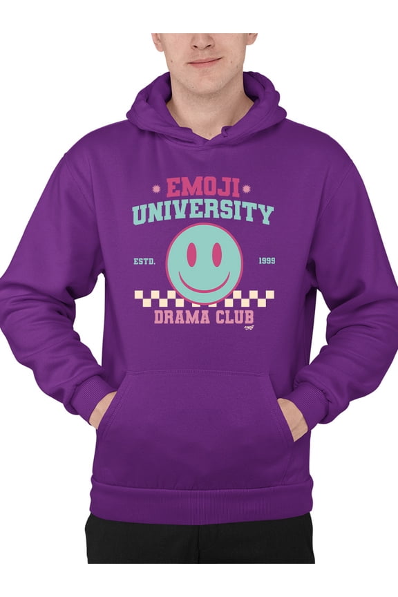 Emoji University Drama Club - Retro Smile Emoji Men's Hoodie