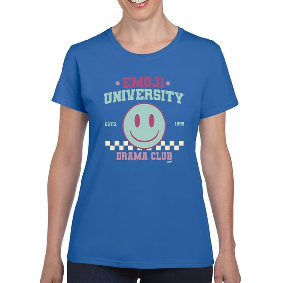 Emoji University Drama Club - Retro Smile Emoji Women's T-shirt