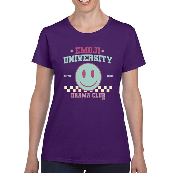 Emoji University Drama Club - Retro Smile Emoji Women's T-shirt