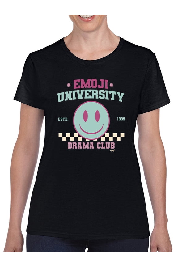 Emoji University Drama Club - Retro Smile Emoji Women's T-shirt