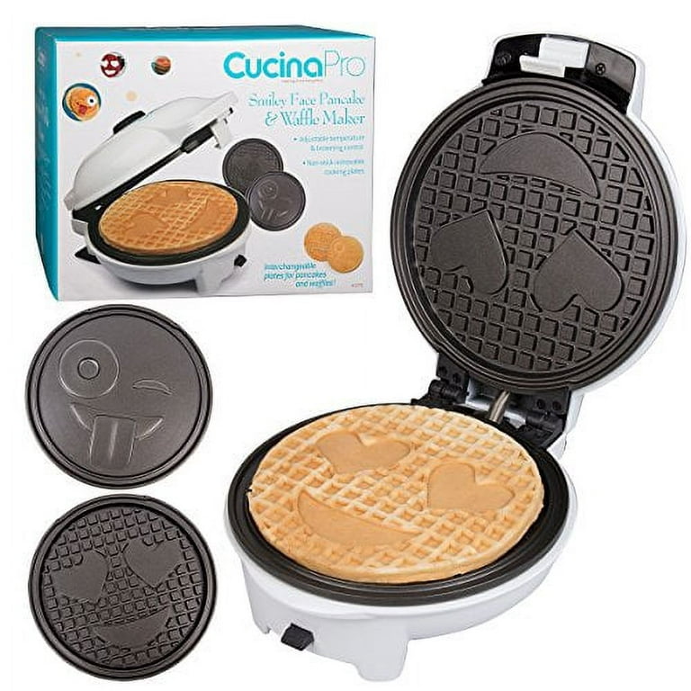 Dual Black Non-Stick Plates Waffle Maker Pancake Cooker Easy to Clean Cool  Touch