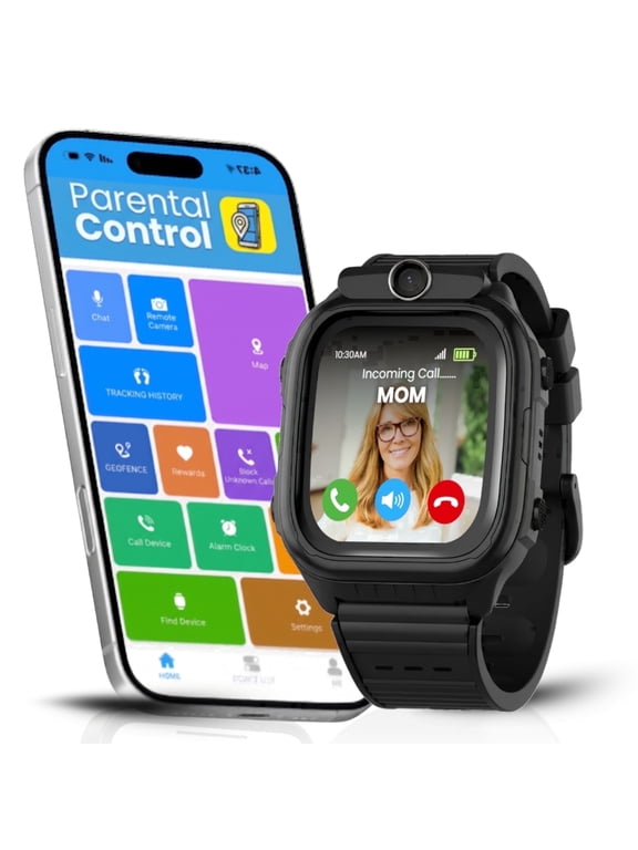2026 GPS Smartwatch for Kids with 4G Calling & Texting, Camera, School Mode, SOS Alerts – Safe Phone Watch & Tracker